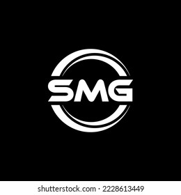 SMG letter logo design in illustration. Vector logo, calligraphy designs for logo, Poster, Invitation, etc.