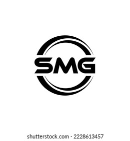 SMG letter logo design in illustration. Vector logo, calligraphy designs for logo, Poster, Invitation, etc.