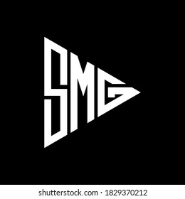 SMG letter logo icon vector on black background. Creative letter SMG icon. SMG vector.