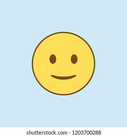 smile 2 colored line icon. Simple yellow and brown element illustration. smile concept outline symbol design