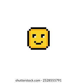smile  8 bit icon Pixel art 8-bit Emoticon for game