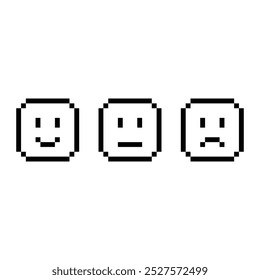 smile  8 bit icon QQQQQ Pixel art 8-bit Emoticon for game