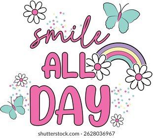 smile all day girl garden cute 