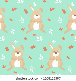 Smile animal seamless pattern vector illustration 
