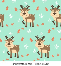 Smile animal seamless pattern vector illustration 
