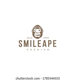 smile ape logo icon vector design illustration