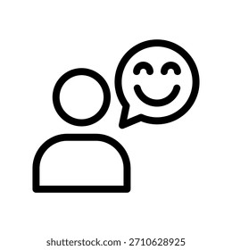 Sorriso do vetor de ícone do conjunto Inteligência Artificial