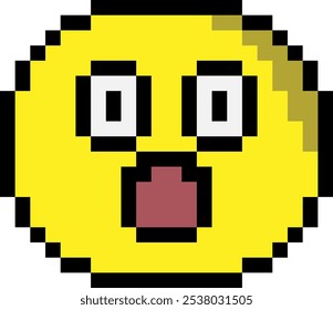 Smile, astonishment, new, pack, vector illustration, 8-bit, 10EPS