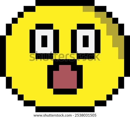 Smile, astonishment, new, pack, vector illustration, 8-bit, 10EPS