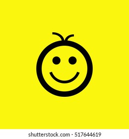 Smile baby isolated single linear icon for websites and mobile minimalistic flat design.
