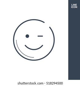 Smile baby isolated single linear icon for websites and mobile minimalistic flat design.