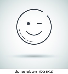 Smile baby isolated single linear icon for websites and mobile minimalistic flat design.