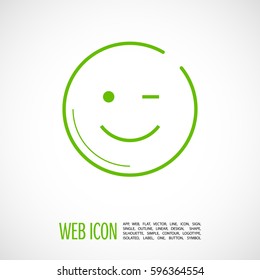 Smile baby isolated single linear icon for websites and mobile minimalistic flat design.