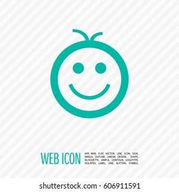 Smile baby isolated single linear icon for websites and mobile minimalistic flat design.