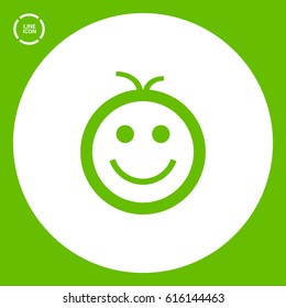Smile baby isolated single linear icon for websites and mobile minimalistic flat design.