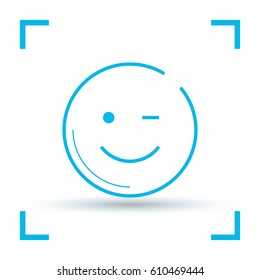 Smile baby line vector icon