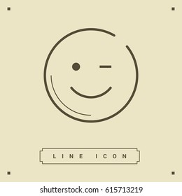 Smile baby line vector icon