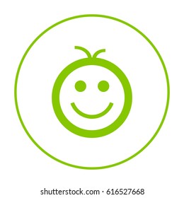 Smile baby line vector icon