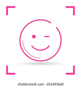 Smile baby line vector icon