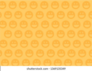 Smile background . Emoji smile on yellow background.Vector illustration