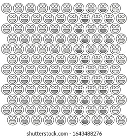 Smile background picture made up of contour