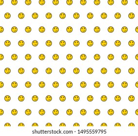 smile background. seamless pattern of Happy face icon . Smiling Emoticon texture.