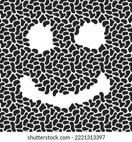 Smile background. Vector pebble texture. Stones mosaic.