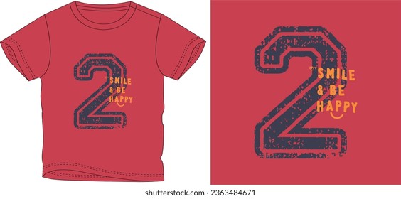 smile and be happy t shirt graphic design vector illustration \