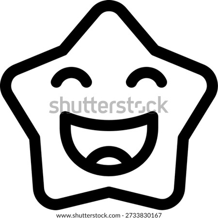 Smile Beam Line vector Icon Design