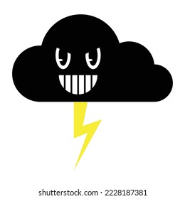 Sonrisa Black Thunder Cloud Icon
