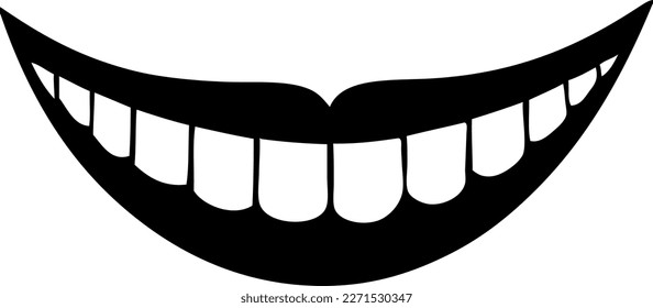 Smile Black and White Illustration