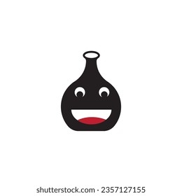 smile bottle icon cute vector design illustration