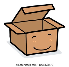 smile box / cartoon vector and illustration, hand drawn style, isolated on white background.