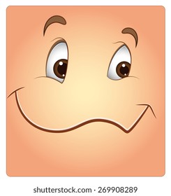 Smile Box Face Vector Illustration