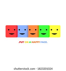 smile box icon image various transparent colors