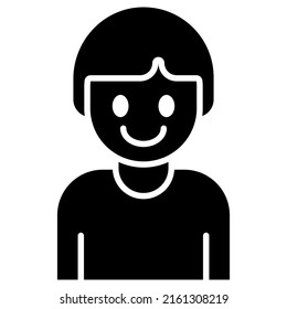 Smile boy icon design, vector illustration, best used for web app