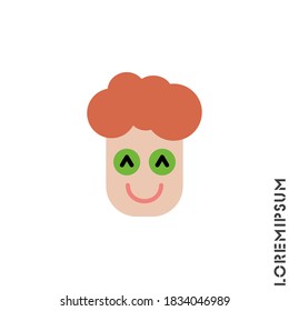 Smile boy, man icon. Happy, laughing, emotions icon. Simple color vector expression of mood icons for ui and ux, website or mobile application. 