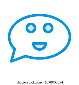 smile bubble text 
