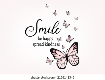 image vectorielle création vectorielle rose papillon sourire dessinée à la main