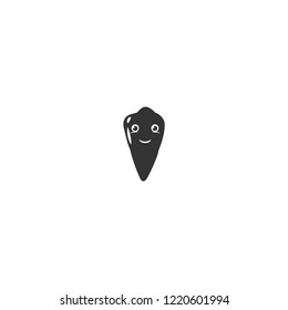 smile canine teeth solid icon