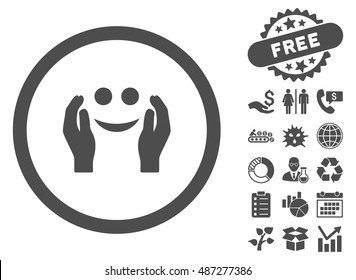 Smile Care pictograph with free bonus pictograph collection. Vector illustration style is flat iconic symbols, gray color, white background.