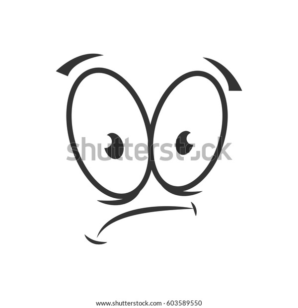 Smile Cartoon Emoticon Abused Unhappy Mouth Stock Vector (Royalty Free ...