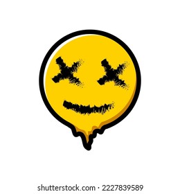 smile character element for t-shirt design