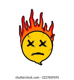 smile character element for t-shirt design