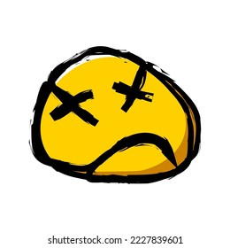 smile character element for t-shirt design