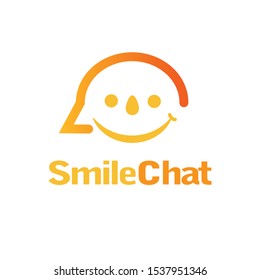Smile chat communication logo design inspiration