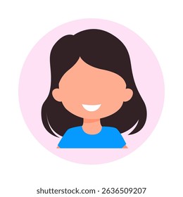 smile child character avatar flat vector