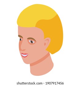 Smile child icon. Isometric of smile child vector icon for web design isolated on white background