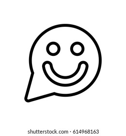 Smile circled line icon