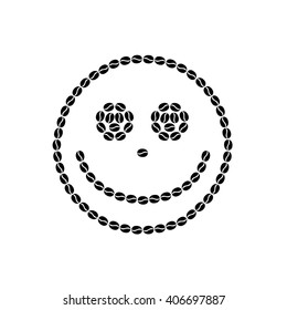 Smile coffee bean vector